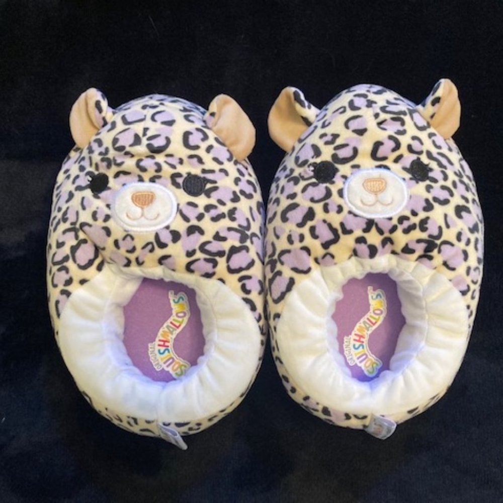 Squishmallows Ashlyn Purple Cheetah Slippers